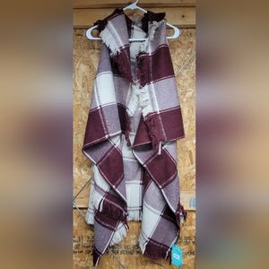 NWT Sunshine & Rodeos kimono OSFM red cream